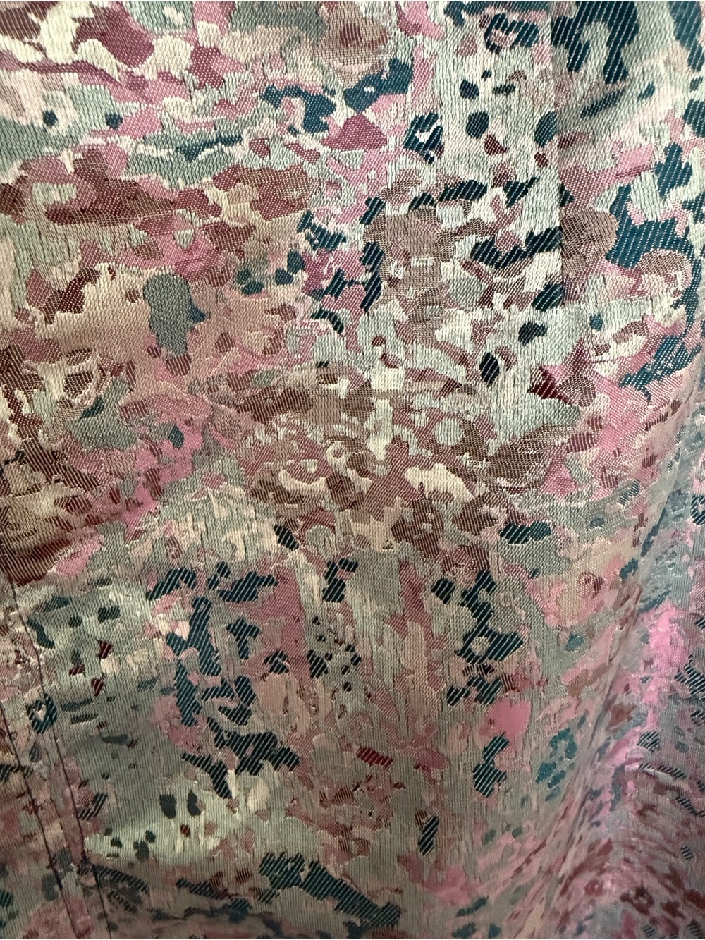 Metallic Pink Patterned Pencil Skirt - Picture 3 of 6